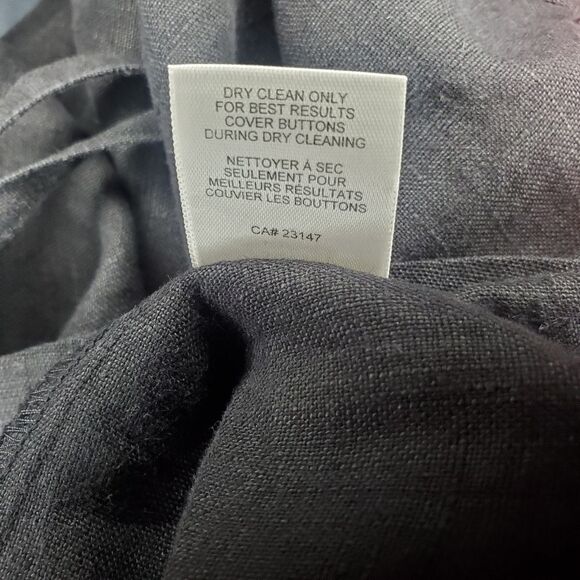 Talbots Black 100% Linen Shift Midi Dress Size M - Picture 11 of 11